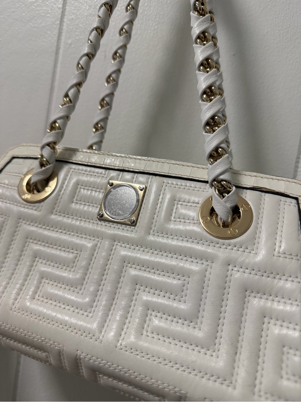 Versace Medusa 2000s greca quilt croc embossed bag - Picture 8 of 15